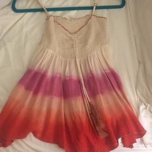 handkerchief cut spaghetti-strapped top